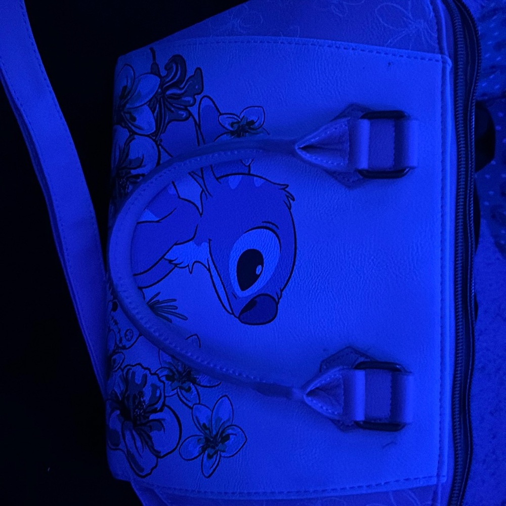 Hold a lot is super cute! Fairly new, used a few times. Who doesn’t love stitch!